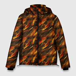Куртка зимняя мужская Brown print from the neural network, цвет: 3D-черный