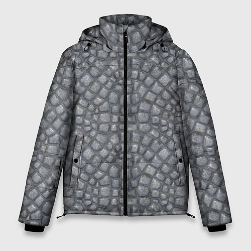 Мужская зимняя куртка Мостовая текстура / 3D-Светло-серый – фото 1