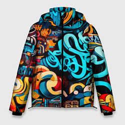 Куртка зимняя мужская Abstract graffiti - ai art, цвет: 3D-черный