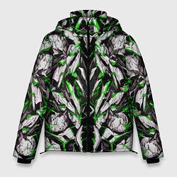 Куртка зимняя мужская Зелёная кибернетическая броня, цвет: 3D-черный