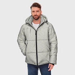 Куртка зимняя мужская Текстура переплетения твил, цвет: 3D-светло-серый — фото 2