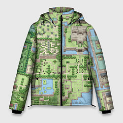 Куртка зимняя мужская Zelda: карта, цвет: 3D-черный