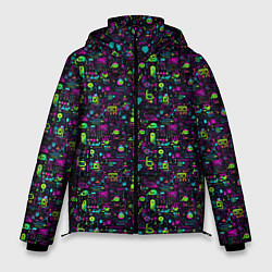 Куртка зимняя мужская Принт в стиле киберпанк, цвет: 3D-светло-серый