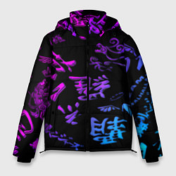 Куртка зимняя мужская Tokyos Revenge neon logo, цвет: 3D-черный