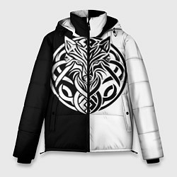 Куртка зимняя мужская Волк - кельтика, цвет: 3D-черный