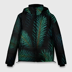 Куртка зимняя мужская Хвоя - паттерн, цвет: 3D-черный