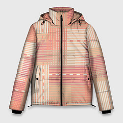 Куртка зимняя мужская Полосы в цвете 2024 года, цвет: 3D-черный