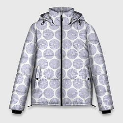 Куртка зимняя мужская Ретро круги контурные, цвет: 3D-светло-серый