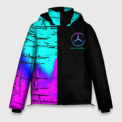 Куртка зимняя мужская Mercedes benz неон текстура, цвет: 3D-светло-серый