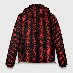 Мужская зимняя куртка Абстрактный полосатый красный
