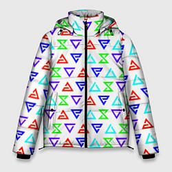Куртка зимняя мужская Ведьмак логотипы паттерн, цвет: 3D-светло-серый