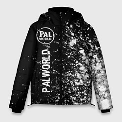 Мужская зимняя куртка Palworld glitch на темном фоне по-вертикали