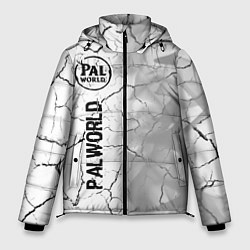 Куртка зимняя мужская Palworld glitch на светлом фоне по-вертикали, цвет: 3D-черный