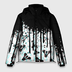 Куртка зимняя мужская Destiny pattern game abstraction, цвет: 3D-светло-серый