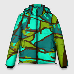 Куртка зимняя мужская Цветная геометрия, цвет: 3D-светло-серый