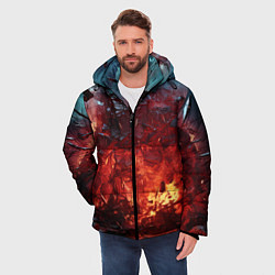 Куртка зимняя мужская Абстрактный взрыв, цвет: 3D-светло-серый — фото 2