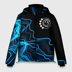 Куртка зимняя мужская Blink 182 sound wave, цвет: 3D-черный