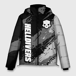 Мужская зимняя куртка Helldivers 2 - монохромные брызги