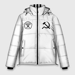 Куртка зимняя мужская СССР гост три полоски, цвет: 3D-черный