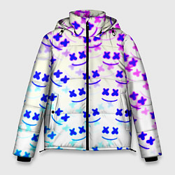 Куртка зимняя мужская Marshmello pattern neon, цвет: 3D-черный