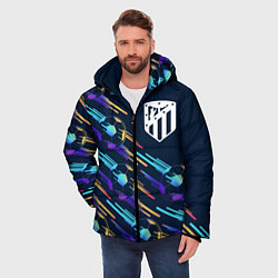 Куртка зимняя мужская Atletico Madrid градиентные мячи, цвет: 3D-черный — фото 2