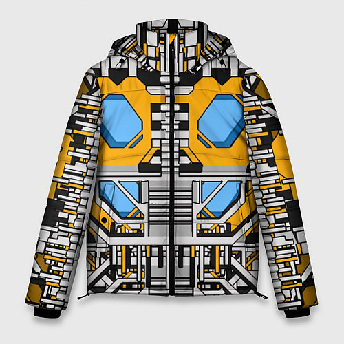 Мужская зимняя куртка Броня бамблби трансформеры / 3D-Светло-серый – фото 1