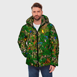 Куртка зимняя мужская Карта из Героев 3, цвет: 3D-светло-серый — фото 2