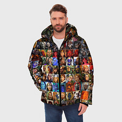 Куртка зимняя мужская Портреты всех героев, цвет: 3D-черный — фото 2