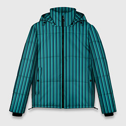 Куртка зимняя мужская Бирюзовый в полоску, цвет: 3D-светло-серый