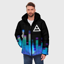 Куртка зимняя мужская Thirty Seconds to Mars эквалайзер, цвет: 3D-черный — фото 2