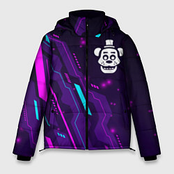 Куртка зимняя мужская FNAF neon gaming, цвет: 3D-черный