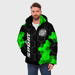 Куртка зимняя мужская Chrysler green sport hexagon, цвет: 3D-черный — фото 2