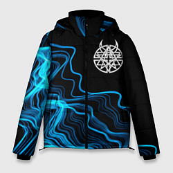 Куртка зимняя мужская Disturbed sound wave, цвет: 3D-черный