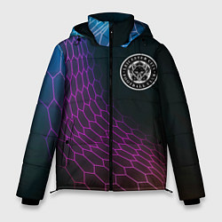Куртка зимняя мужская Leicester City футбольная сетка, цвет: 3D-черный