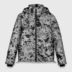 Куртка зимняя мужская Чёрно-серый абстракция пятна, цвет: 3D-черный