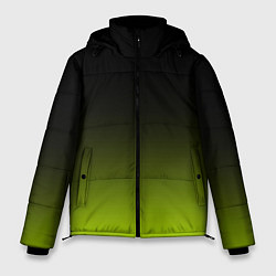 Куртка зимняя мужская Чёрно-салатовый градиент, цвет: 3D-черный