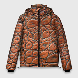 Куртка зимняя мужская Змеиная шкура текстура, цвет: 3D-красный