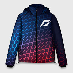 Куртка зимняя мужская Need for Speed неоновые соты, цвет: 3D-черный