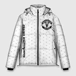 Куртка зимняя мужская Manchester United sport на светлом фоне вертикальн, цвет: 3D-черный