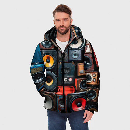 Мужская зимняя куртка Audio speaker / 3D-Красный – фото 3