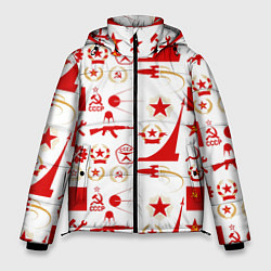 Куртка зимняя мужская СССР знак качества красный, цвет: 3D-светло-серый
