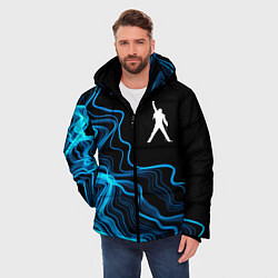 Куртка зимняя мужская Queen sound wave, цвет: 3D-черный — фото 2
