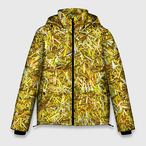 Мужская зимняя куртка Золотые ленточки / 3D-Светло-серый – фото 1