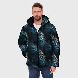 Куртка зимняя мужская Синяя стальная броня, цвет: 3D-черный — фото 2