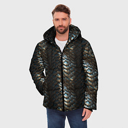 Куртка зимняя мужская Классическая старая броня текстура, цвет: 3D-черный — фото 2