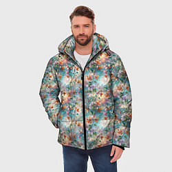 Куртка зимняя мужская Весенняя сирень, цвет: 3D-светло-серый — фото 2