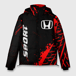 Куртка зимняя мужская Honda red sport tires, цвет: 3D-черный