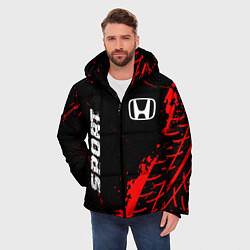 Куртка зимняя мужская Honda red sport tires, цвет: 3D-черный — фото 2