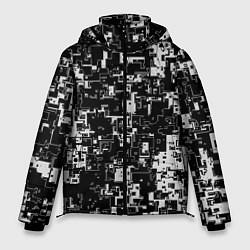 Куртка зимняя мужская Геометрия черно-белая, цвет: 3D-светло-серый