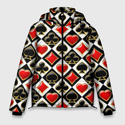 Куртка зимняя мужская Масти игральных карт, цвет: 3D-светло-серый